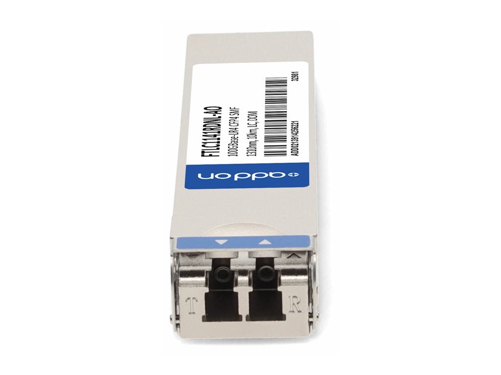 AddOn - CFP4 transceiver module (equivalent to: Finisar FTLC1141RDNL) - 100GbE - 100GBase-LR4 - LC single-mode - up to 6.2 miles FTLC1141RDNL-AO