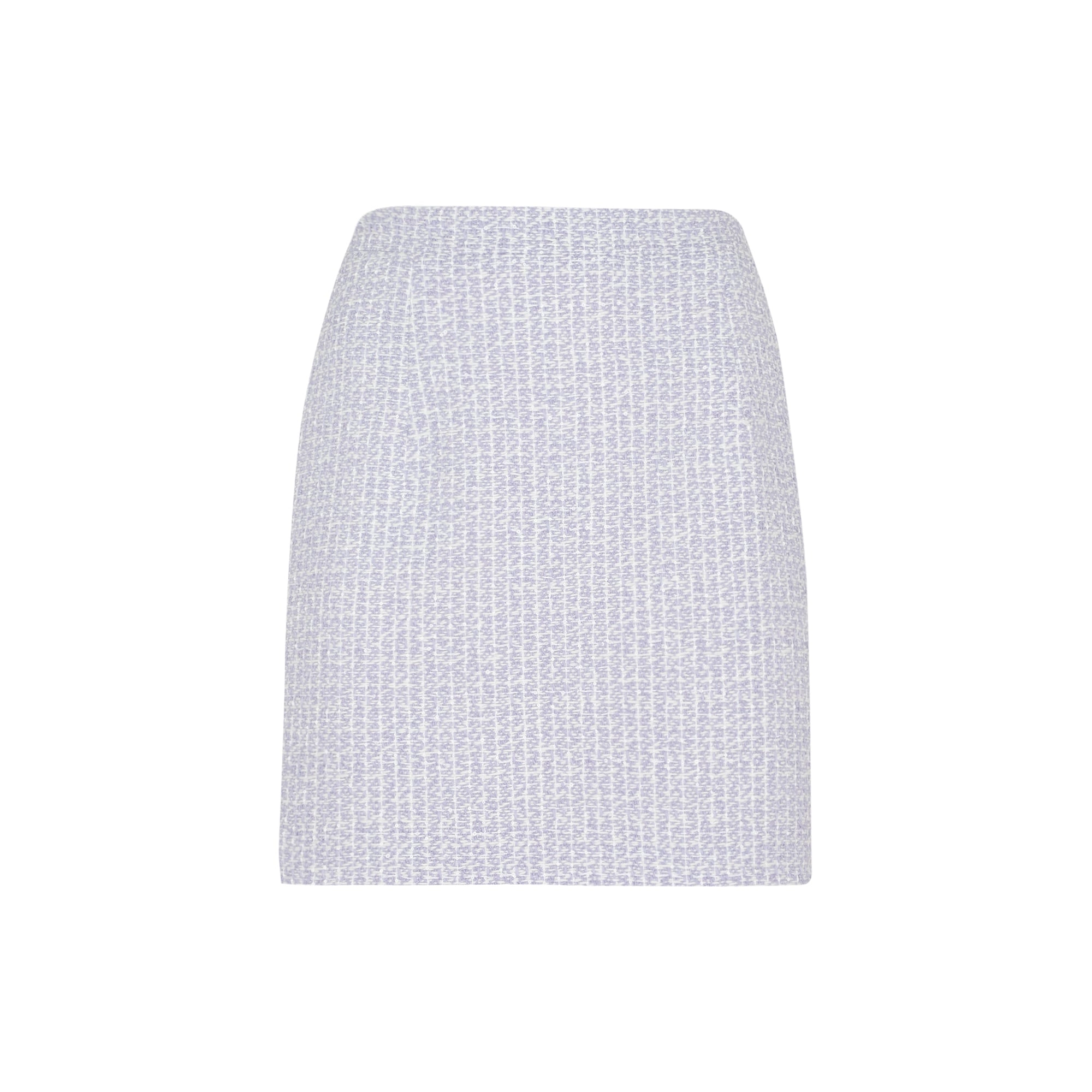 Alessandra Rich High Waist Tweed Mini Skirt