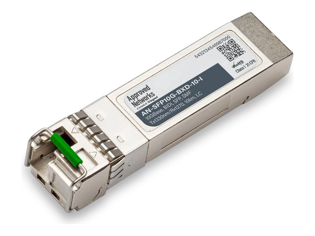 Approved Networks - SFP  transceiver module (equivalent to: MSA Generic SFP10G-BXD-10-I) - 10GbE - 10GBase-BX20-D - LC single-mode AN-SFP10G-BXD-10-I