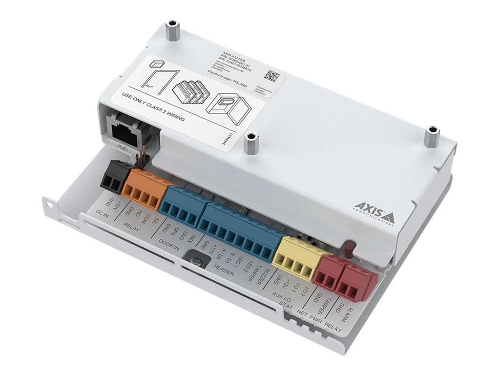 Axis A1210-B - Door controller - wired - serial RS-485/Gigabit Ethernet/Wiegand - white, NCS S 1002-B 02369-001