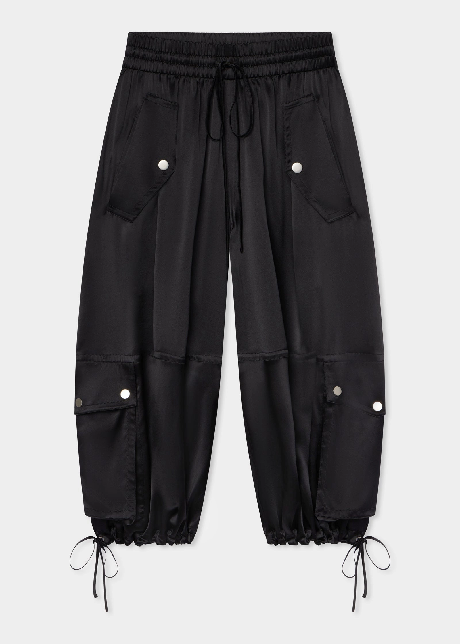 Braies Pant in Silk Charmeuse - Black