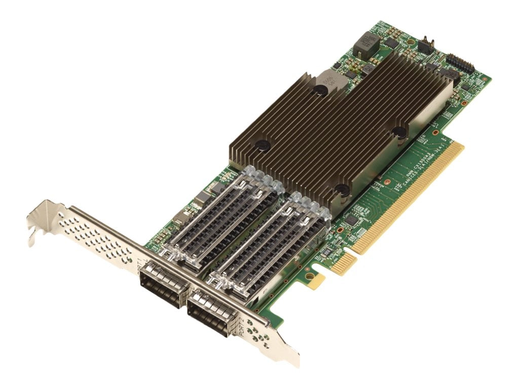Broadcom - Network adapter - PCIe 4.0 x16 low profile - 100 Gigabit QSFP56 x 2 - for ThinkAgile VX2330 Appliance; VX3330 Appliance; 4XC7A08297