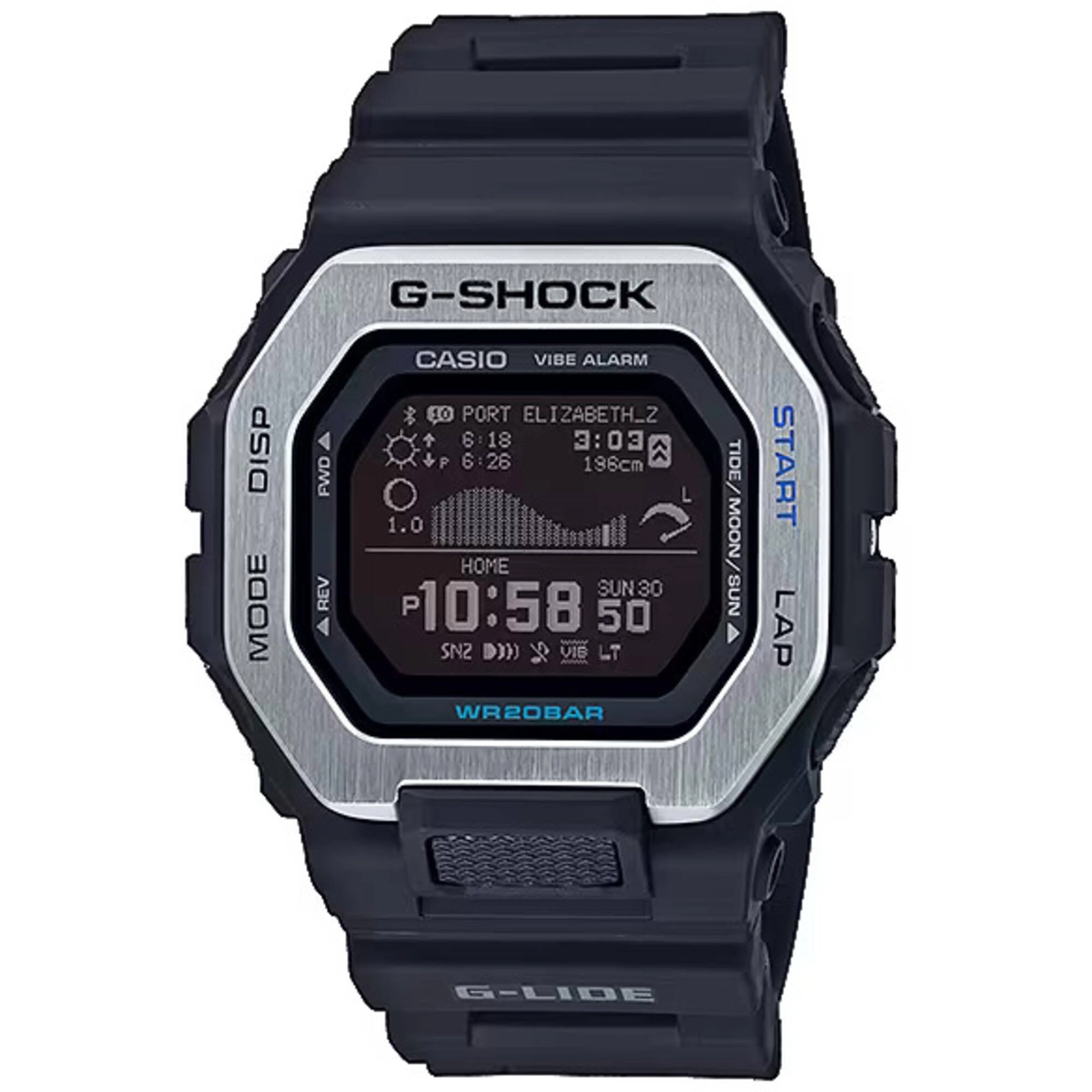Casio Men's Digital Watch - G-Shock G-Lide 100 Series Black Dial Strap | GBX100-1