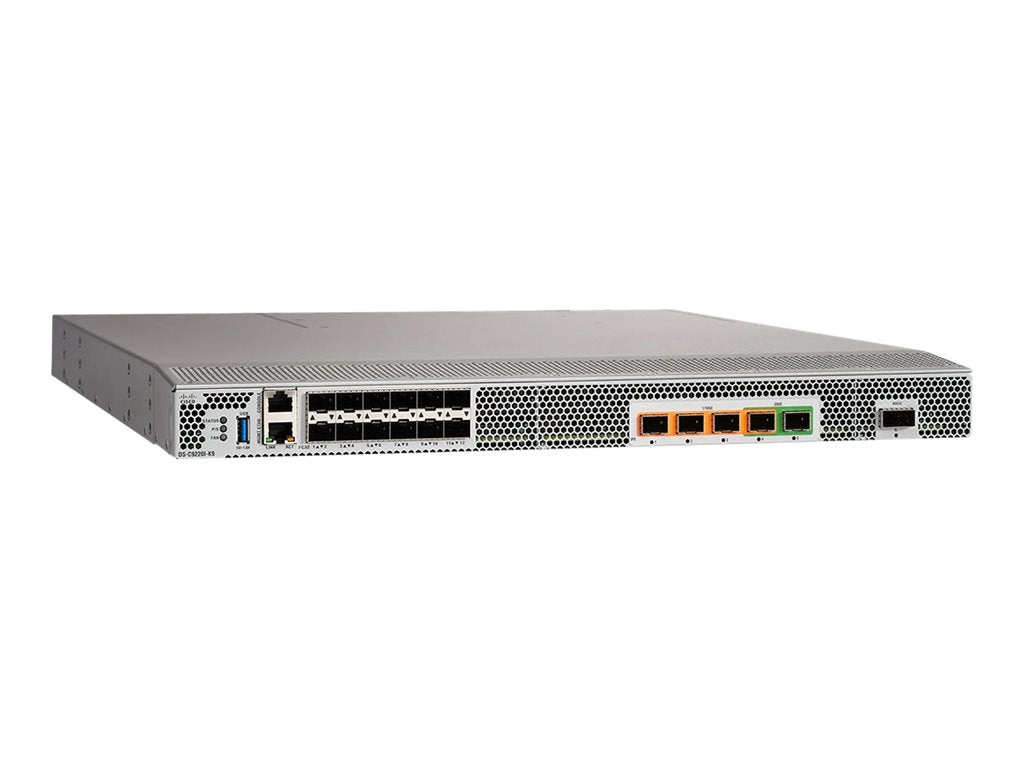 Cisco MDS 9220i Multiservice Fabric Switch - Base - switch - 4 x 32Gb Fibre Channel SFP    2 x 1 Gigabit FCIP - front to back DS-C9220I-4PIK9