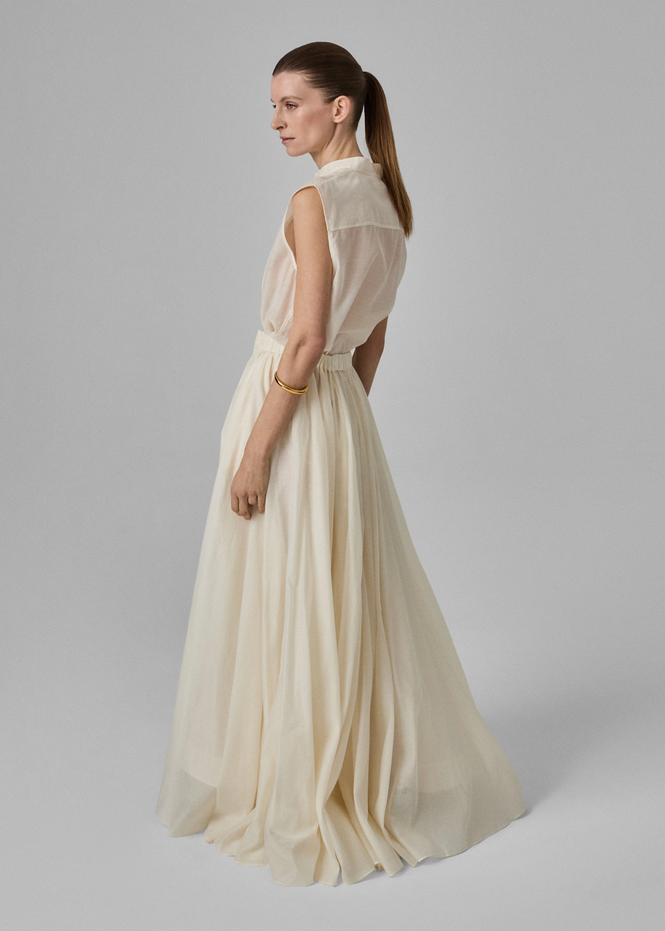 Crinoline Double Layer Skirt - Ivory