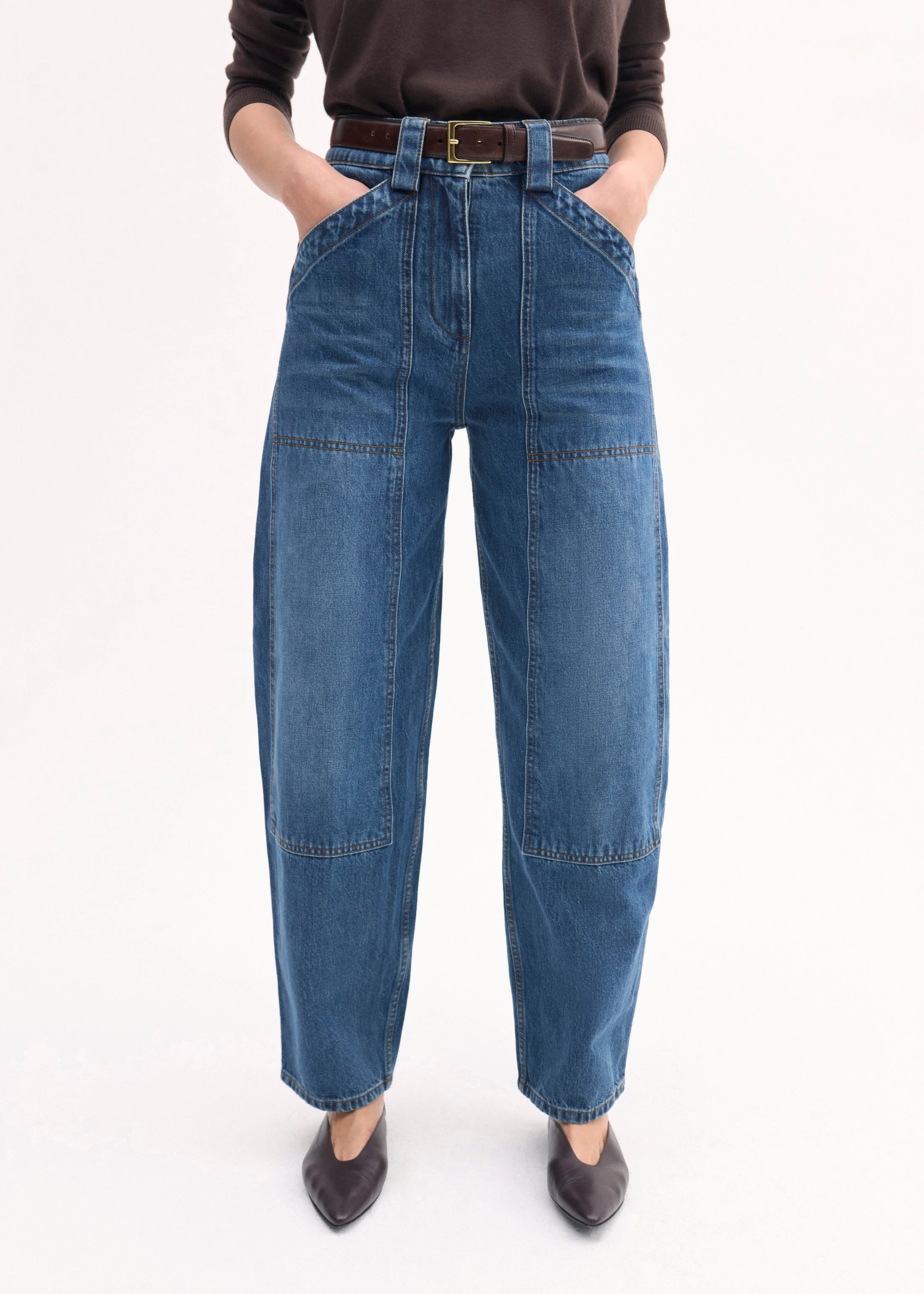 Denim Patch Pocket Pant - Indigo