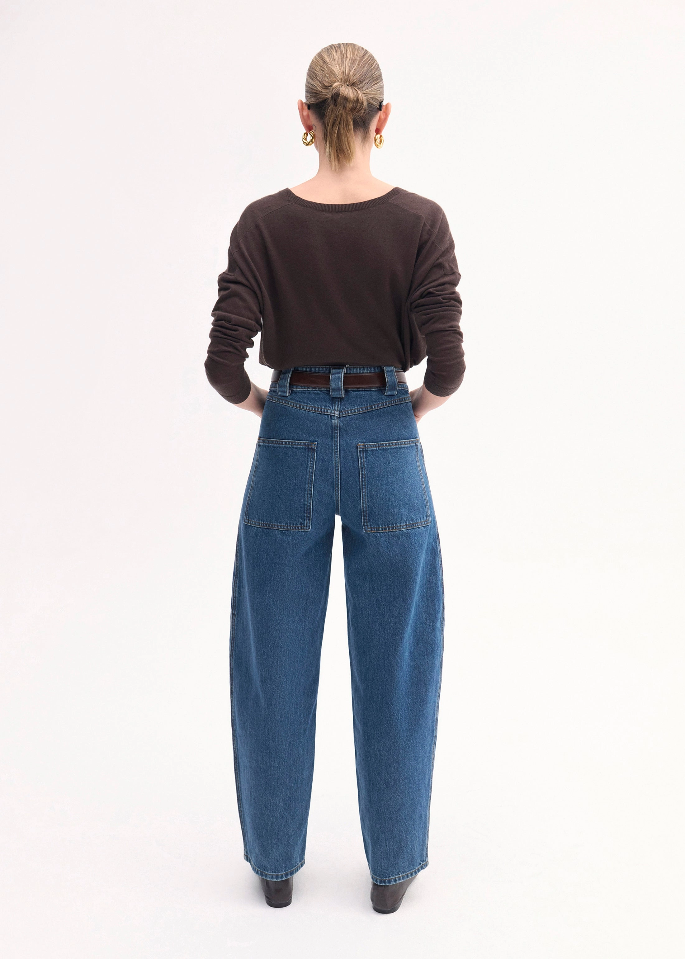Denim Patch Pocket Pant - Indigo
