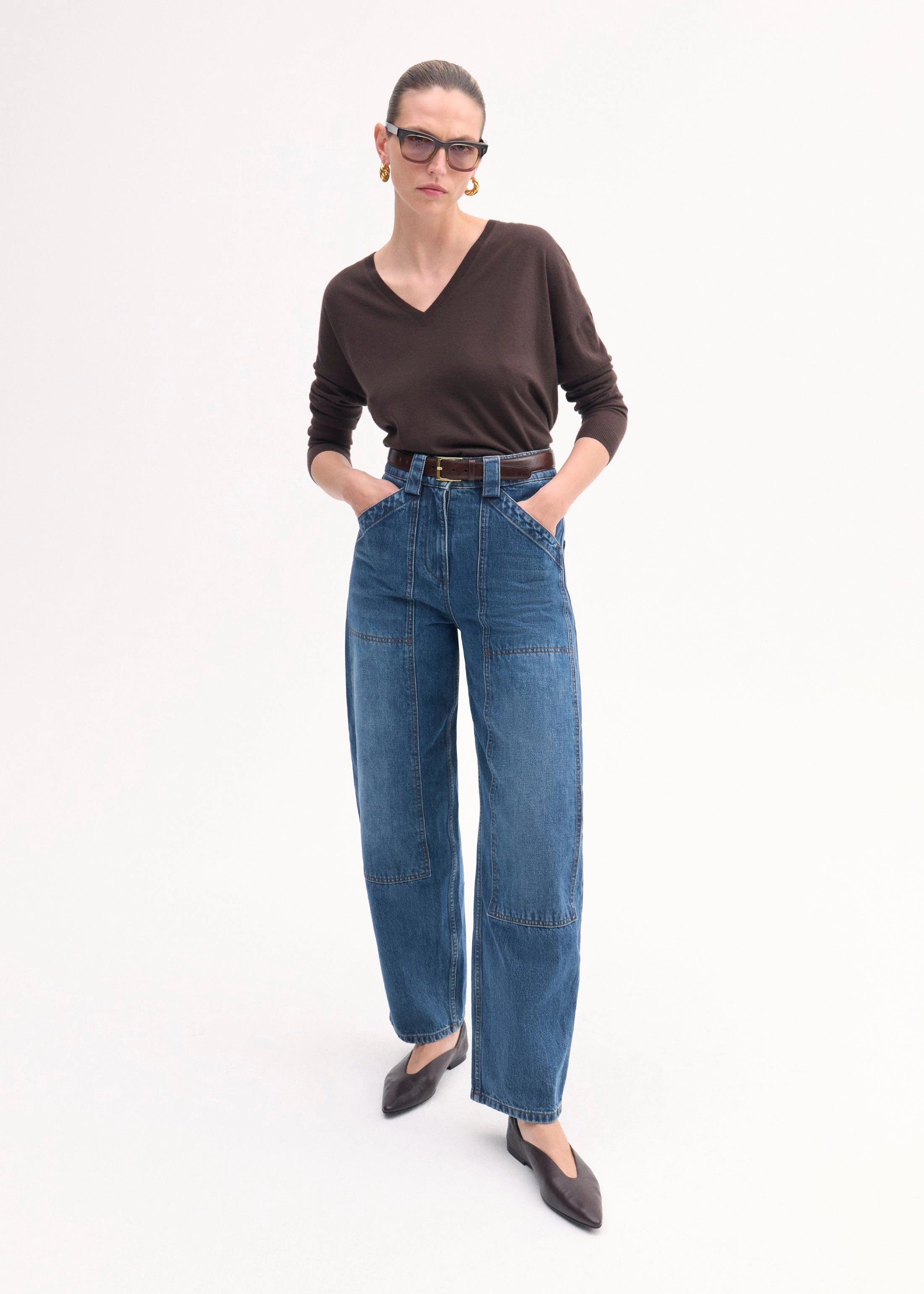 Denim Patch Pocket Pant - Indigo
