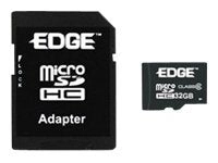 EDGE ProShot - Flash memory card (microSDHC to SD adapter included) - 32 GB - Class 4 - microSDHC PE228545