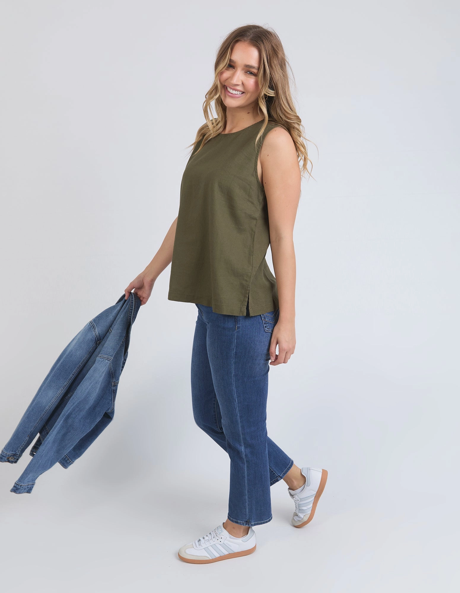 Elm Curtis Woven Tank Clover