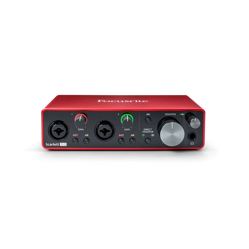 Focusrite Scarlett 2i2 3rd Gen 2-in 2-out Desktop USB Audio Interface for Musicians
