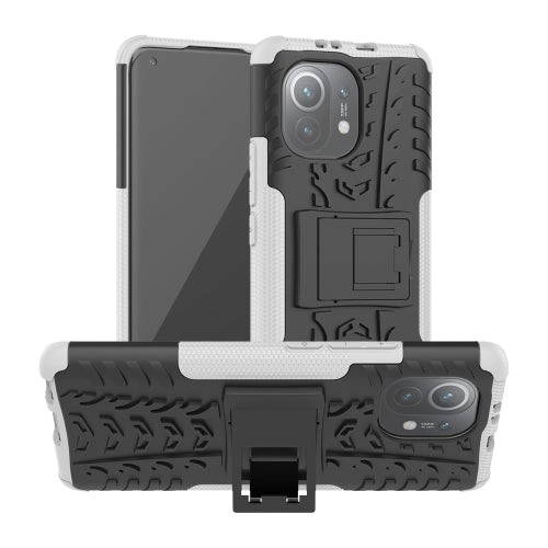 For Xiaomi Mi 11 Tire Texture Shockproof TPU PC Protective Case with