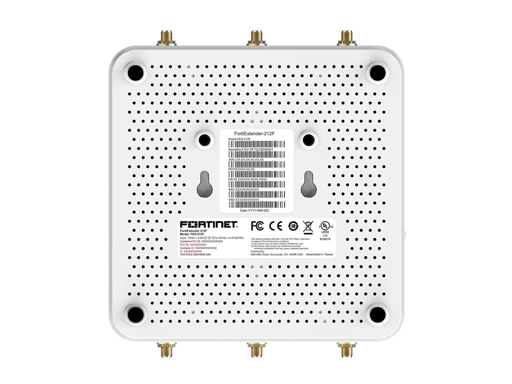 Fortinet FortiExtenderVehicle 212F - Wireless router - WWAN 4-port switch - 1GbE - Dual Band - 4G, 3G - wall-mountable FEV-212F-N