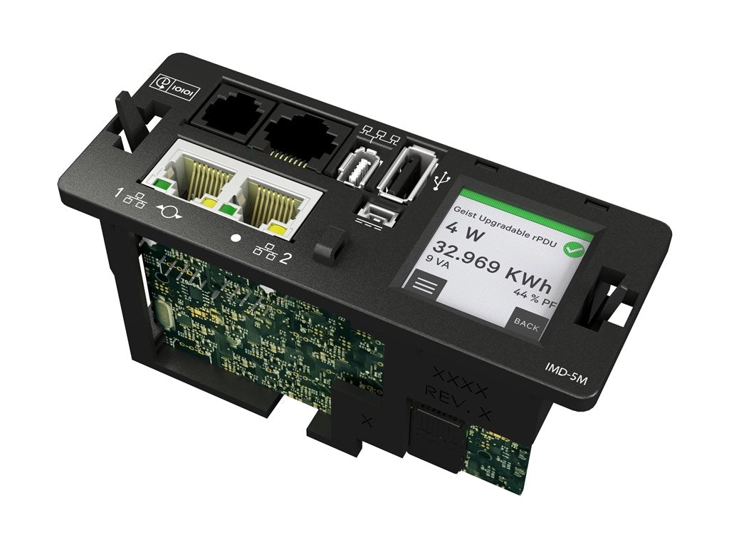 Geist Monitored Unit Level MN05M4W1-44MB19-3TL21A0B10-S - Power distribution unit - AC 120/208 V - 8.6 kW - 3-phase - Ethernet VP4N30AR