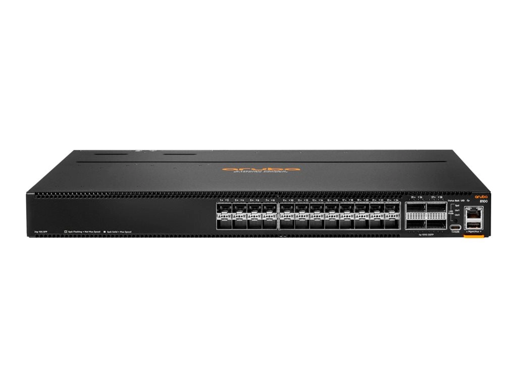 HPE Aruba Networking CX 8100 24x10G SFP  4x40/100G QSFP28 Switch - Switch - L3 - managed - 24 x 1 Gigabit / 10 Gigabit SFP / R9W87A#ABA