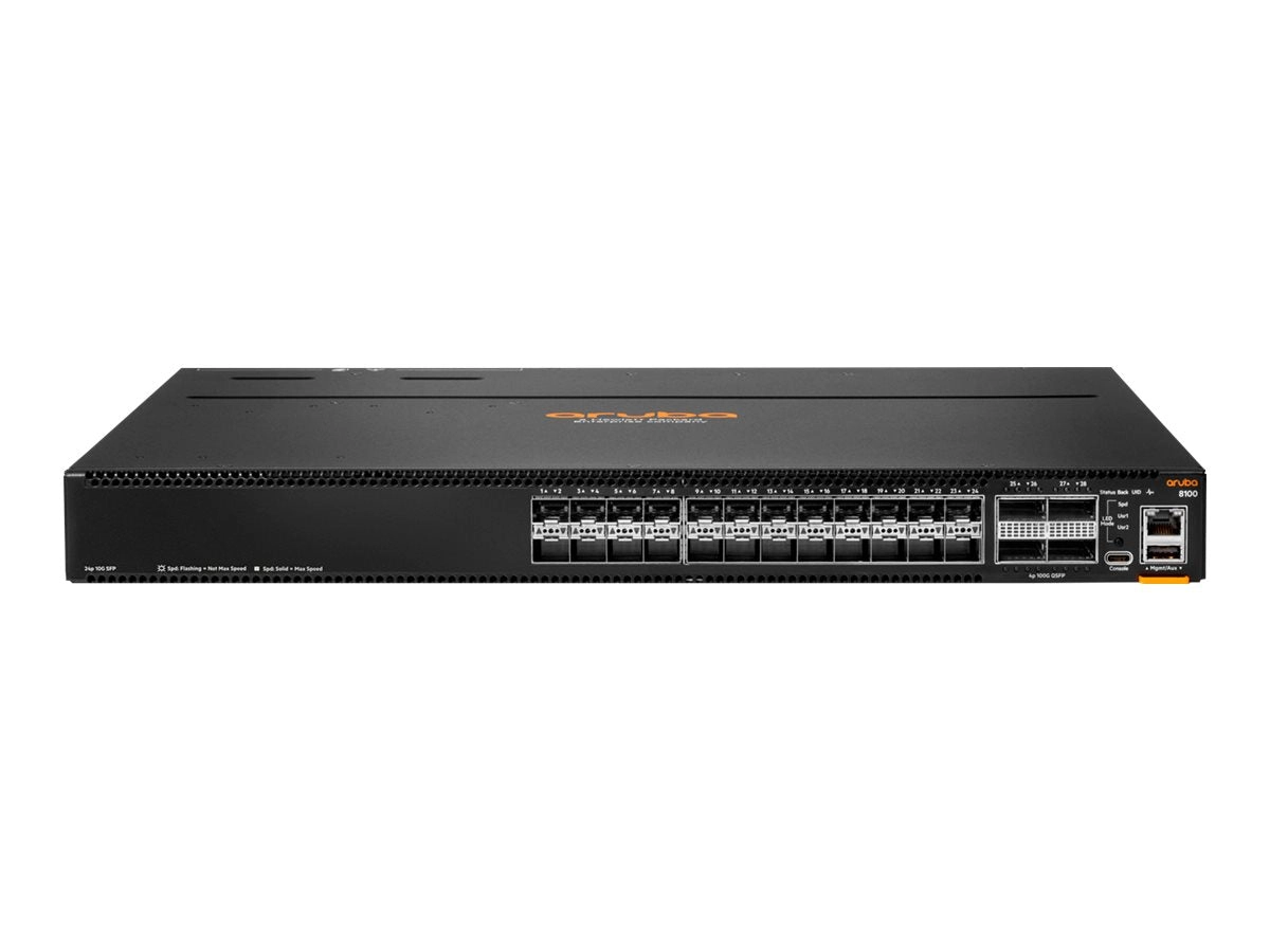 HPE Aruba Networking CX 8100 24x10G SFP  4x40/100G QSFP28 Switch - Switch - L3 - managed - 24 x 1 Gigabit / 10 Gigabit SFP / R9W87A#ABA