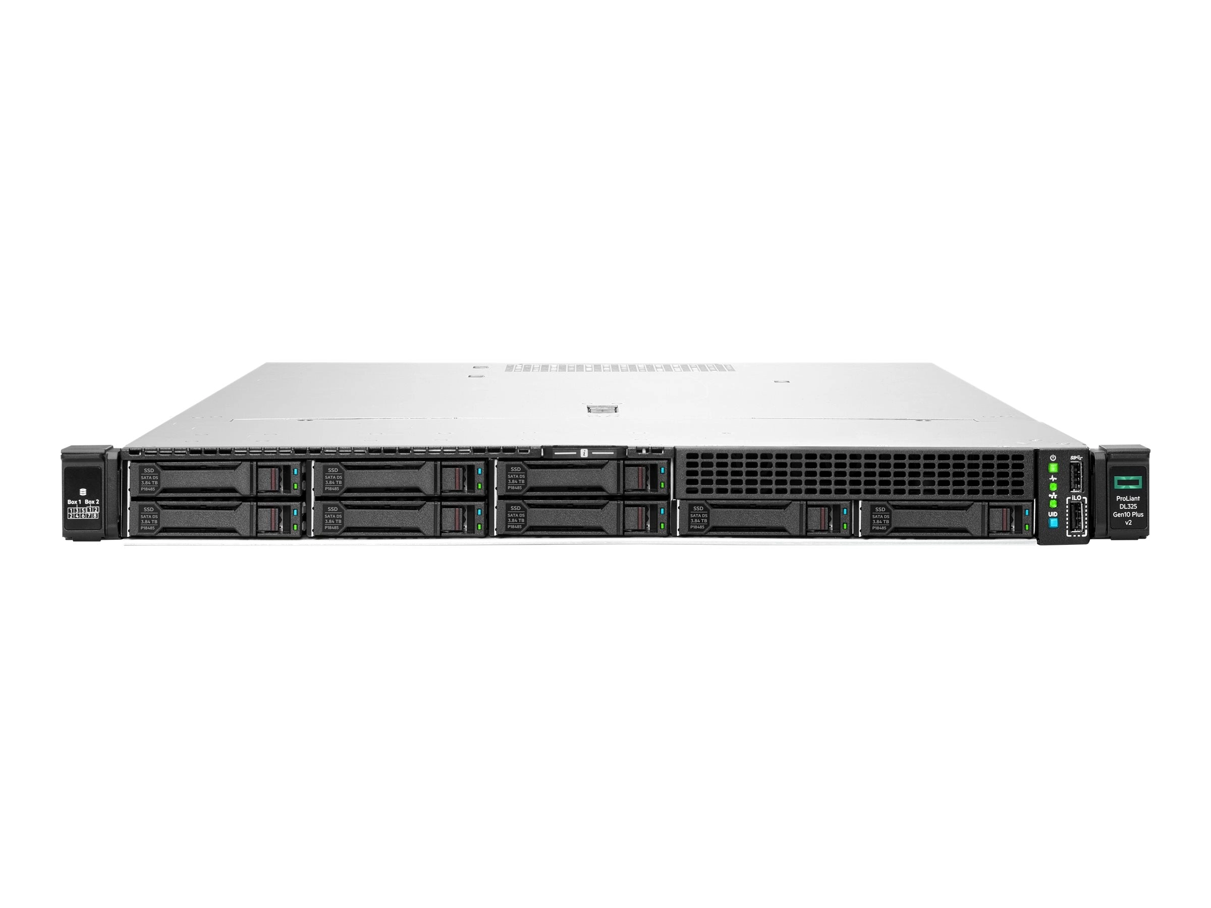 HPE ProLiant DL325 Gen10 Plus V2 Base - Server - rack-mountable 1U - 1-way - 1 x EPYC 7203P / up to 3.4 GHz - RAM 32 GB - SATA/SAS/NVMe P72998-371