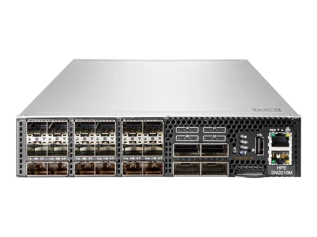 HPE SN2010M 25GbE 18SFP28 4QSFP28 Switch - M-Series - switch - half width - L3 - managed - 18 x 1/10/25 Gigabit SFP28   4 x 40 S2T75A