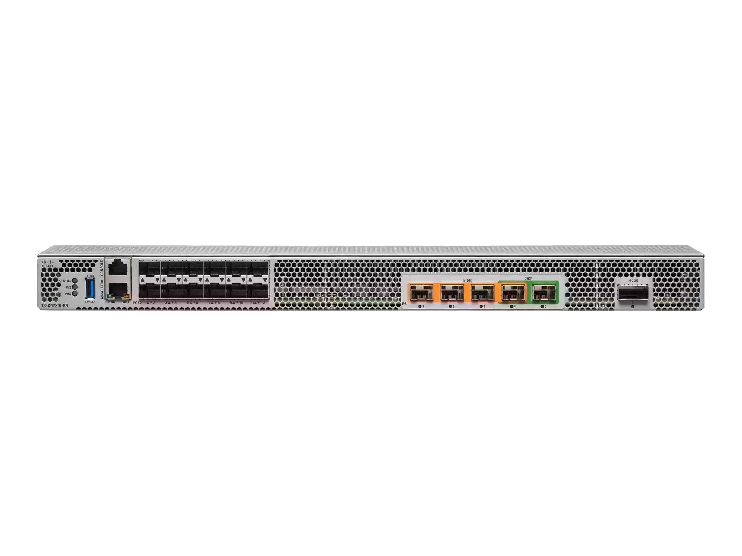HPE StoreFabric C-series SN6640C Multiservice Switch - Switch - 12 x 32Gb Fibre Channel SFP    4 x 10 Gigabit FCIP   2 x 25 Gigabit R8M67A