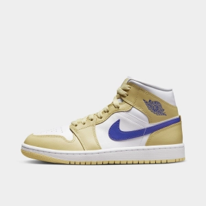 Jordan Women's 1 Mid Lemon Wash / White - Lapis