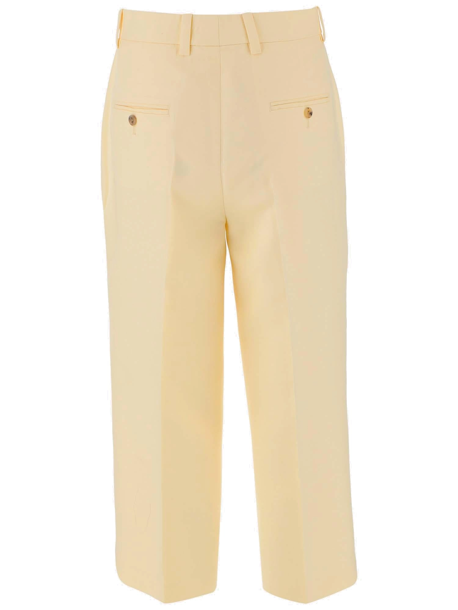 Khaite High Waist Cropped Pants