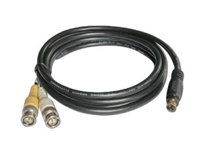 Kramer C-SM/2BM - Video cable - S-Video - 4 pin mini-DIN male to BNC x 2 male - 1 ft - double shielded coaxial - dark gray with 93-1102001