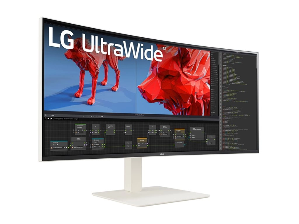 LG UltraWide 38BR85QC-W - LED monitor - curved - 38 (37.5" viewable) - 3840 x 1600 WQHD  @ 144 Hz - Nano IPS - 450 cd/mï¿½ -