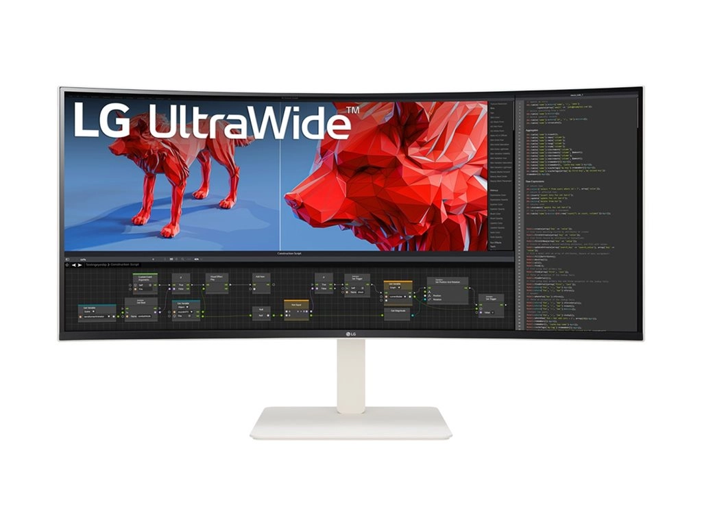 LG UltraWide 38BR85QC-W - LED monitor - curved - 38 (37.5" viewable) - 3840 x 1600 WQHD  @ 144 Hz - Nano IPS - 450 cd/mï¿½ -