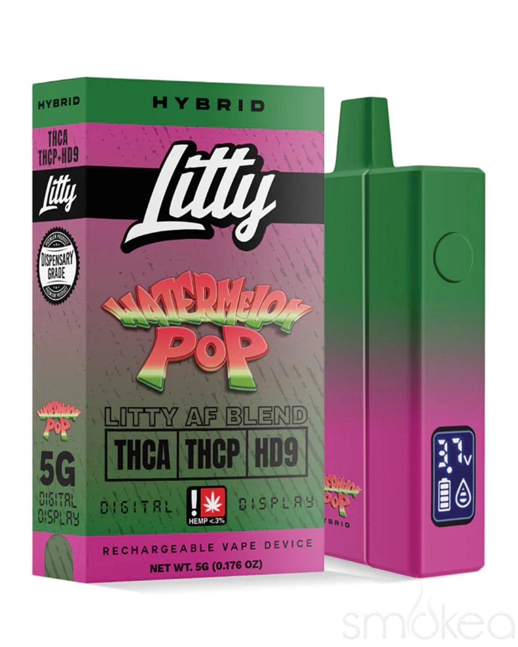 Litty 5g THCA Signature Blend Vape - Watermelon Pop
