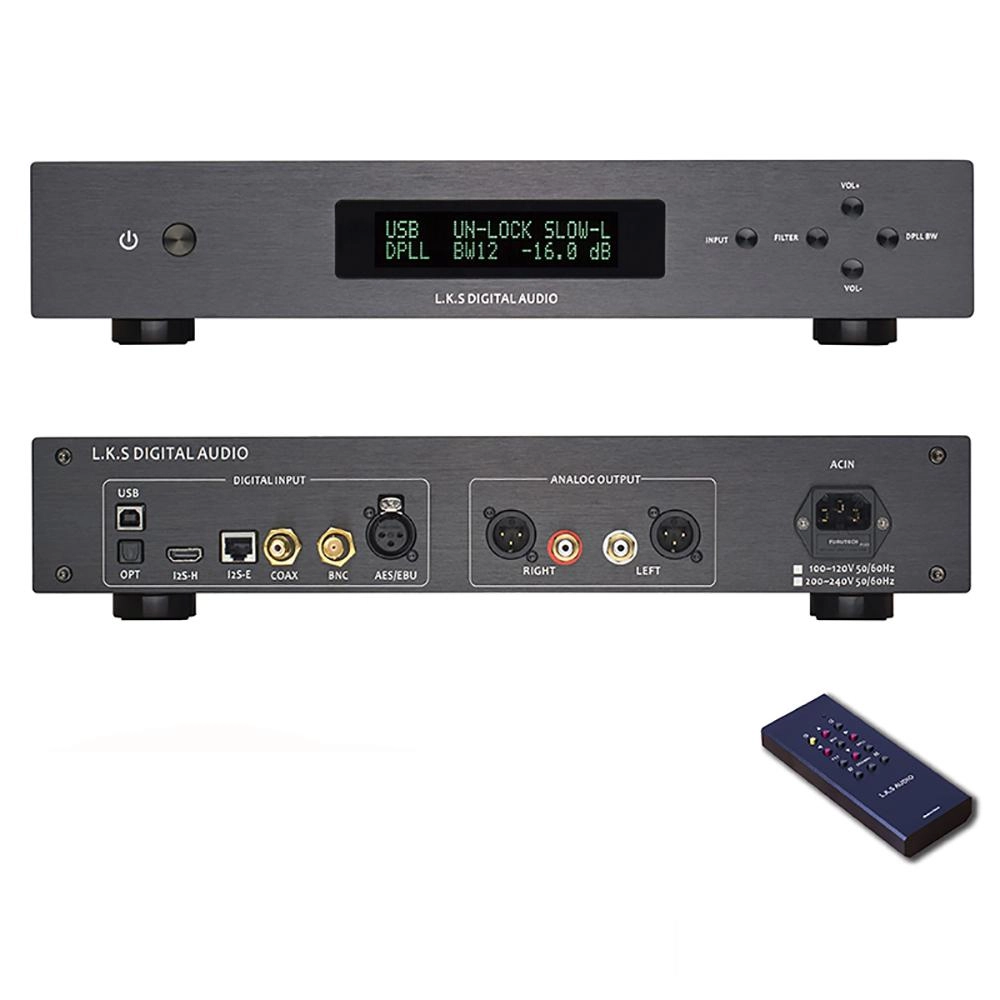 L.K.S Audio LKS MH-DA004 Dual ES9038pro DAC DSD Optical Audio Decoder