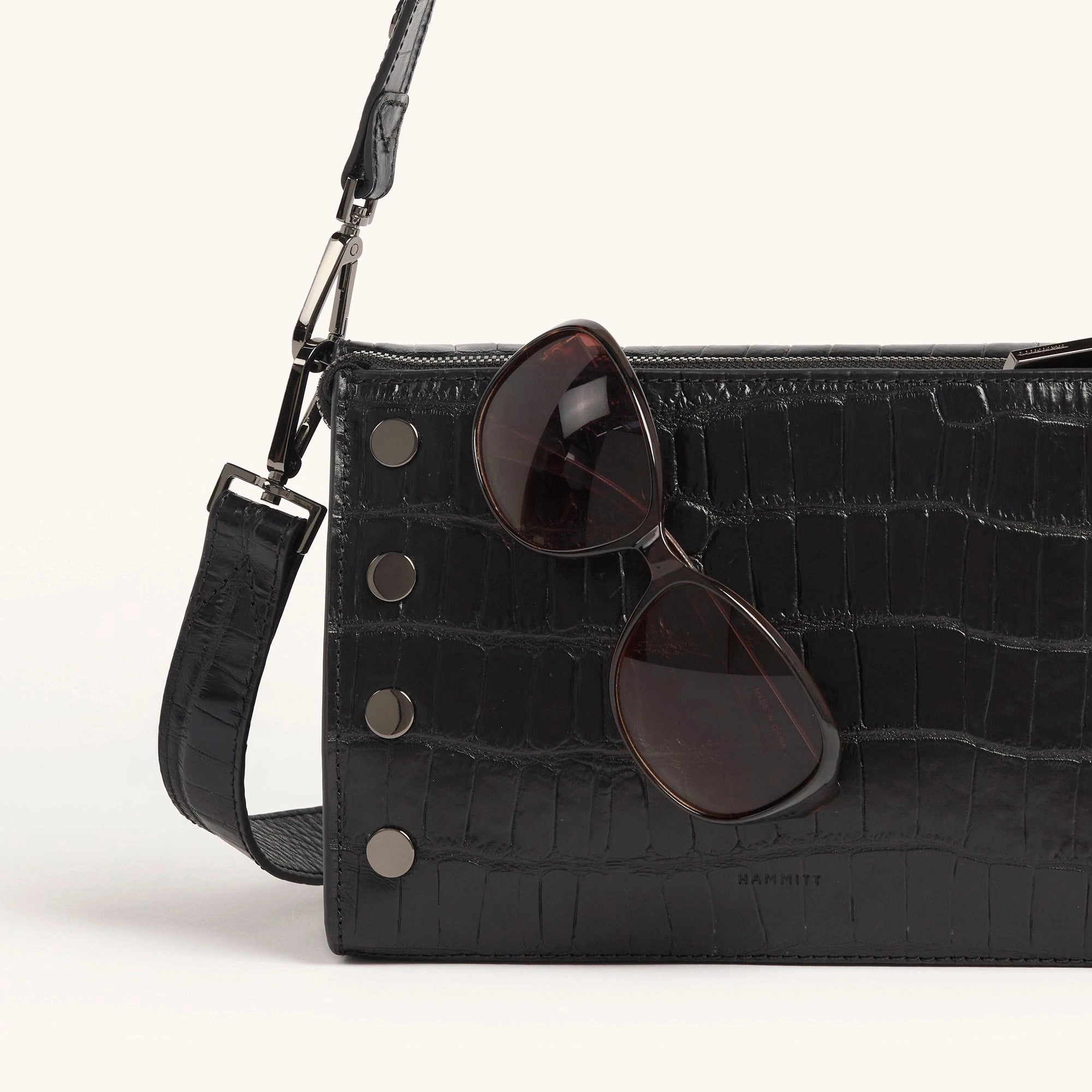 Montana Clutch | Evening Crocco/Gunmetal | Sml