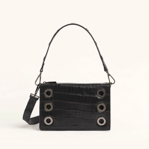 Montana Clutch | Evening Crocco/Gunmetal | Sml