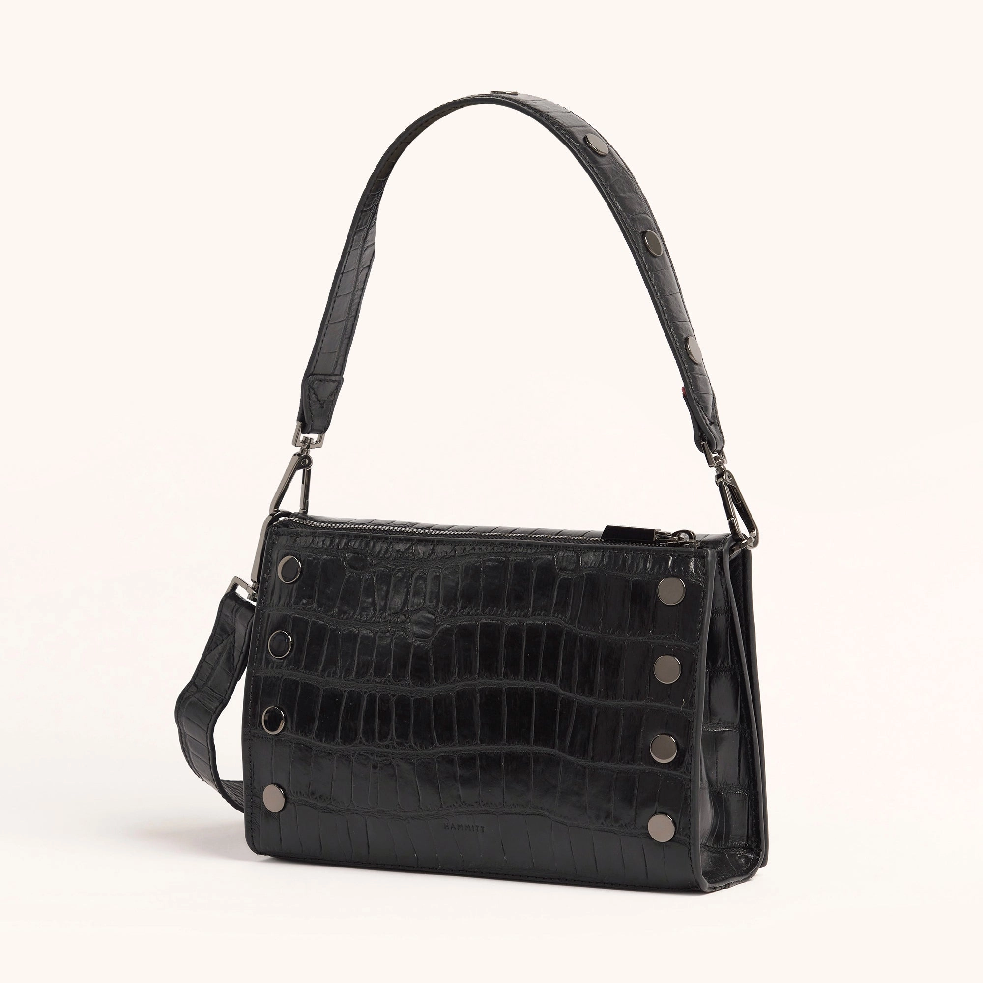 Montana Clutch | Evening Crocco/Gunmetal | Sml