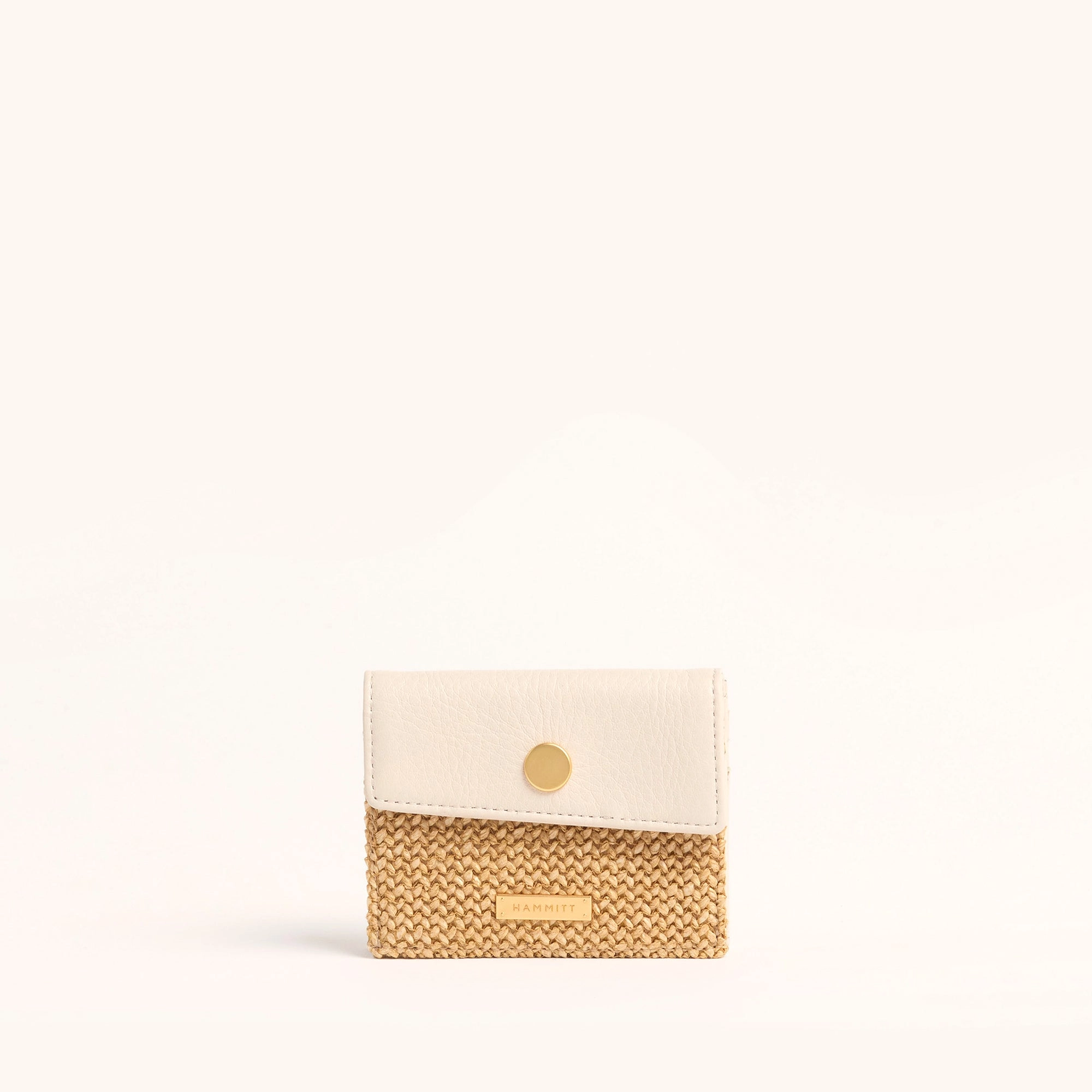 Montana Pocket | Calla Lily White Raffia/Brushed Gold