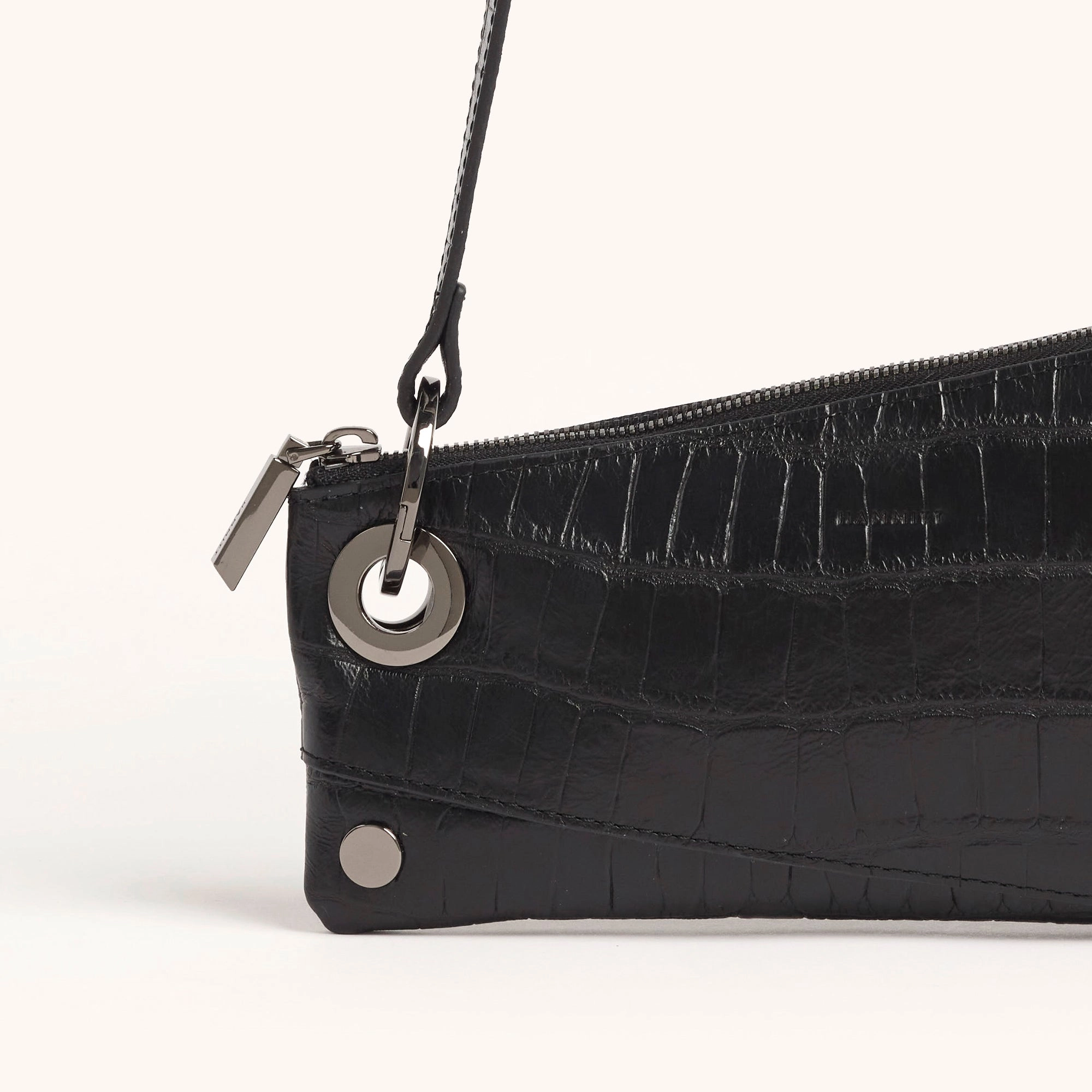 Nash Pochette | Evening Crocco/Gunmetal