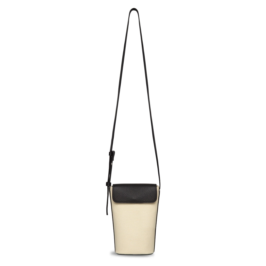 Penguin Cellphone Crossbody Bag - Cream/Black