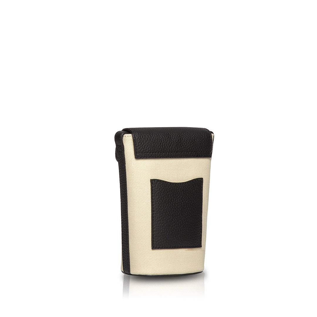 Penguin Cellphone Crossbody Bag - Cream/Black