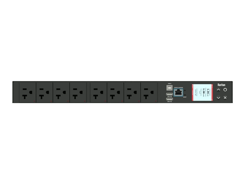 Raritan PX3-5145R - Power distribution unit (rack-mountable) - AC 120 V - 1400 VA - 1-phase - Ethernet 10/100, RS-232, USB, Ethernet PX3-5145R-K2