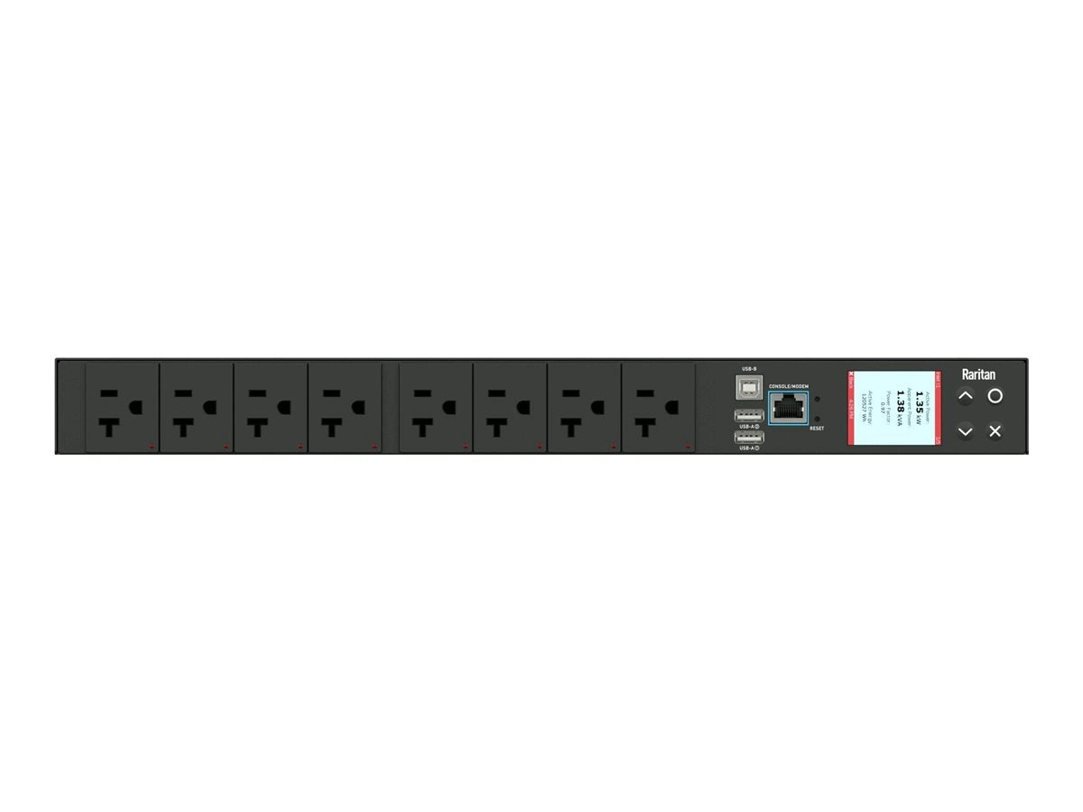 Raritan PX3-5145R - Power distribution unit (rack-mountable) - AC 120 V - 1400 VA - 1-phase - Ethernet 10/100, RS-232, USB, Ethernet PX3-5145R-K2