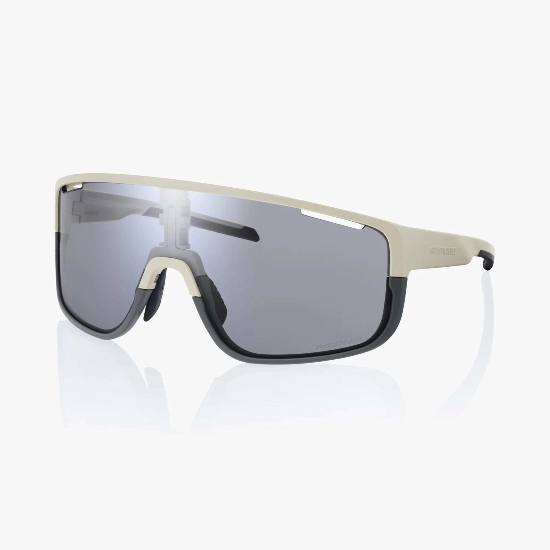 Shimano Pulsar Sunglasses, ivory frame with grey photochromic lenses