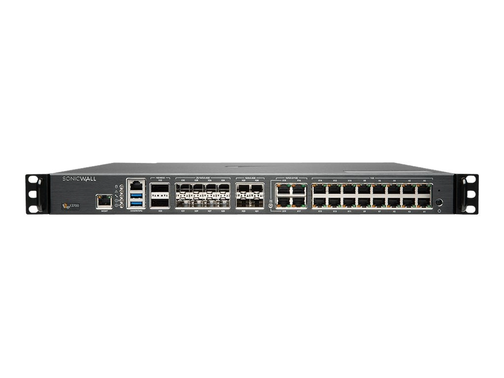 SonicWall NSsp 13700 - Advanced Edition - security appliance - 40GbE, 100GbE, 5GbE, 2.5GbE, 25GbE - 1U - SonicWALL Secure Upgrade 02-SSC-9610