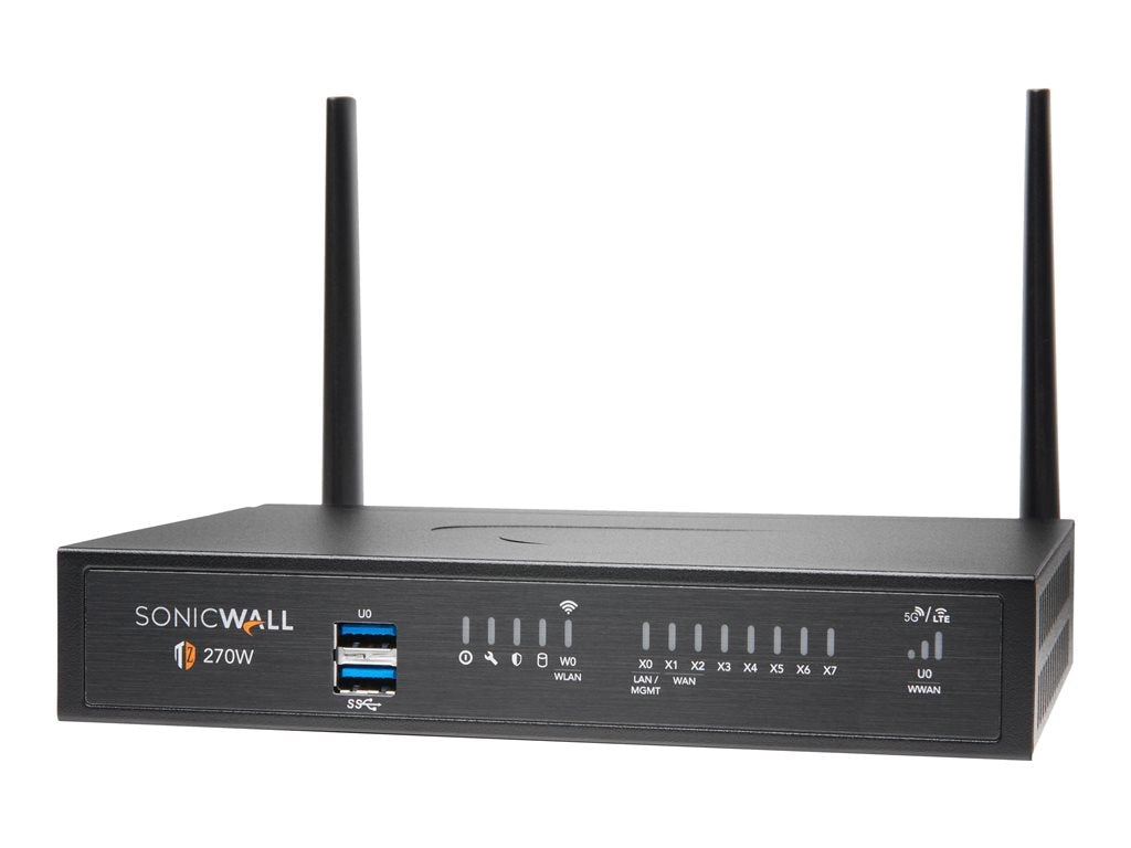 SonicWall TZ270W - Advanced Edition - security appliance - 1GbE - Wi-Fi 5 - 2.4 GHz, 5 GHz - SonicWALL Secure Upgrade Plus Program 02-SSC-6862