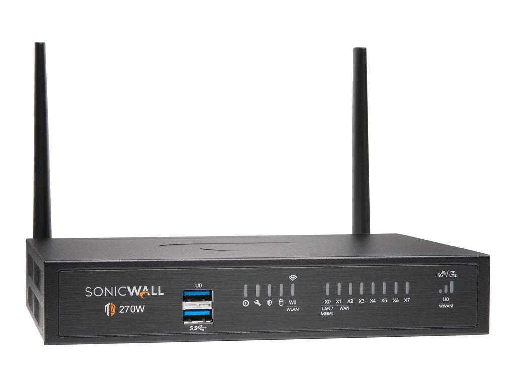 SonicWall TZ270W - Advanced Edition - security appliance - 1GbE - Wi-Fi 5 - 2.4 GHz, 5 GHz - SonicWALL Secure Upgrade Plus Program 02-SSC-6862