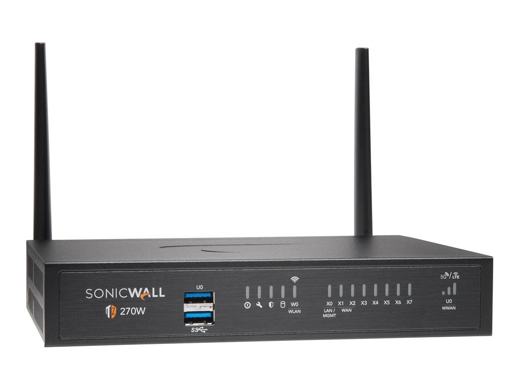 SonicWall TZ270W - Advanced Edition - security appliance - 1GbE - Wi-Fi 5 - 2.4 GHz, 5 GHz - SonicWALL Secure Upgrade Plus Program 02-SSC-6863