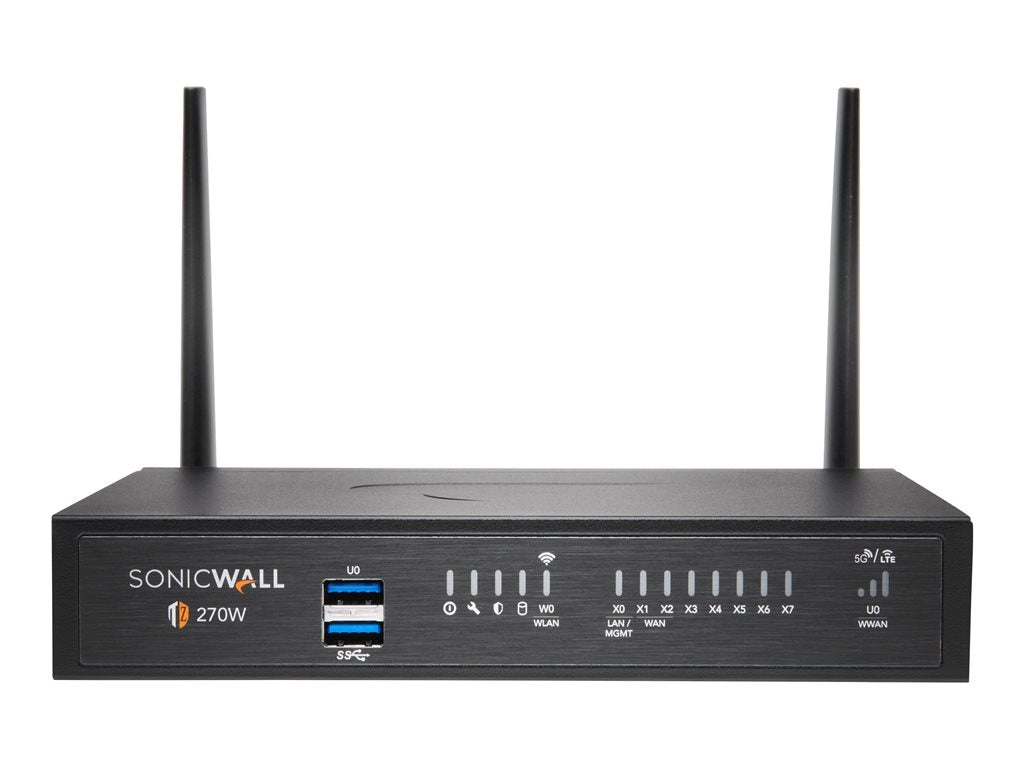 SonicWall TZ270W - Essential Edition - security appliance - 1GbE - Wi-Fi 5 - 2.4 GHz, 5 GHz - SonicWALL Secure Upgrade Plus Program 02-SSC-6861