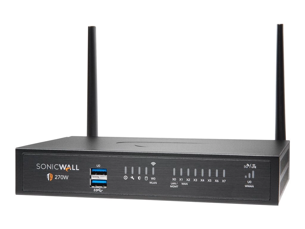 SonicWall TZ270W - Essential Edition - security appliance - 1GbE - Wi-Fi 5 - 2.4 GHz, 5 GHz - SonicWALL Secure Upgrade Plus Program 02-SSC-6861