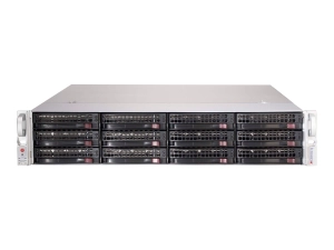 Supermicro SuperChassis 826BE1C-R802JBOD - Rack-mountable 2U - SATA/SAS - hot-swap 800 Watt - black CSE-826BE1C-R802JBOD