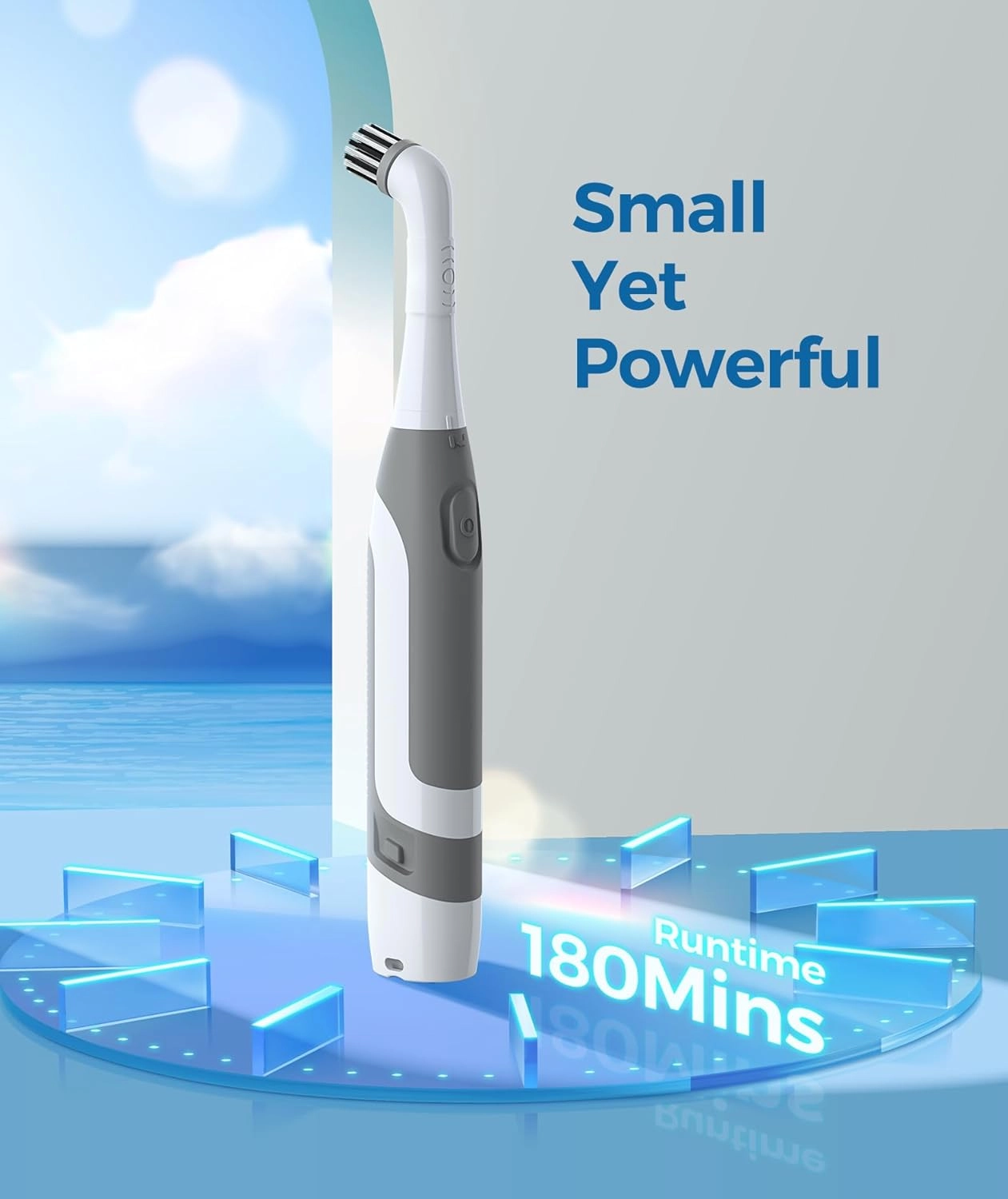 Sweepulire Electric Grout Cleaning Brush, Battery Operated Power Scrubber with Stainless Steel Wire Brush, Multi-Purpose Tile Grout Cleaner Brush for Grout, Tile, Corner, Kitchen, Bathroom, Shower