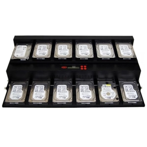 Systor 1 to 11 Flatbed SATA SSD HDD Duplicator & Sanitizer - 18GB/Min - Copy & Erase 3.5" & 2.5" Hard Disk & Solid State Drive 300MB/Sec (SYS11-SSD-SATA2)