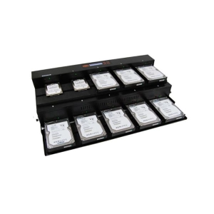 Systor 1 to 9 Flatbed SATA SSD HDD Duplicator & Sanitizer - 18GB/Min - Copy & Erase 3.5" & 2.5" Hard Disk & Solid State Drive 300MB/Sec (SYS09-SSD-SATA2)